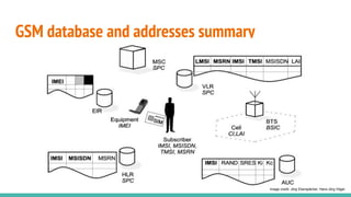 GSM database and addresses summary
Image credit: Jörg Eberspächer, Hans-Jörg Vögel
 