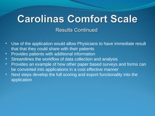 Carolinas Comfort Scale | PPT