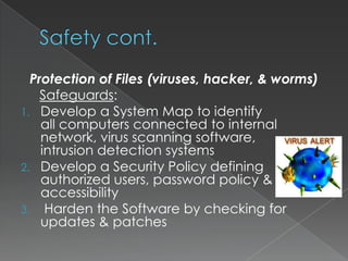 Decision Making SystemsCompaniesCompanies that are involved in developing decision making systems are: HBOC, IBM, Siemens Medical Systems, and Health VISIONSiemens Medical Systems - http://www.medical.siemens.com/siemens/en_GLOBAL/gg_diag_FBAs/files/Informatics/Protis/0701021-Protis_Mappe_LO_38456275_1.pdfDifferent decision making systems make different decisions!!!Example – Siemens Medical Systems Protis system :Delivers a comprehensive overview of results for each patient Integrates test data from multiple instruments into one report Supports a broad range of assessment modules: iron and anemia, nutrition, cardiac risk, kidney, and CSF Provides doctors with an easy-to-review graphical readout Simplifies organization of test data, saving time (Siemens Medical Systems, 2011)