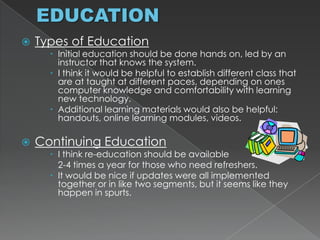 CO$TSeveral things should be considered in the total cost of implementing an EHR/EMR: purchase price, IT personnel, maintenance, system capable of handling the software, staff education, & more.Purchase Price 