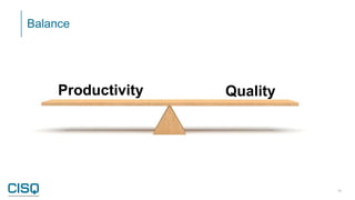 Balance
10
Productivity Quality
 
