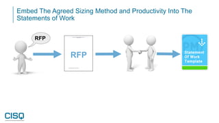 Embed The Agreed Sizing Method and Productivity Into The
Statements of Work
RFP
RFP
 