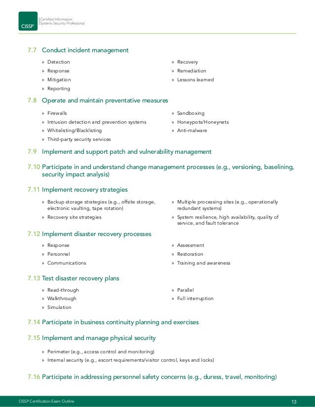 Cissp examoutline