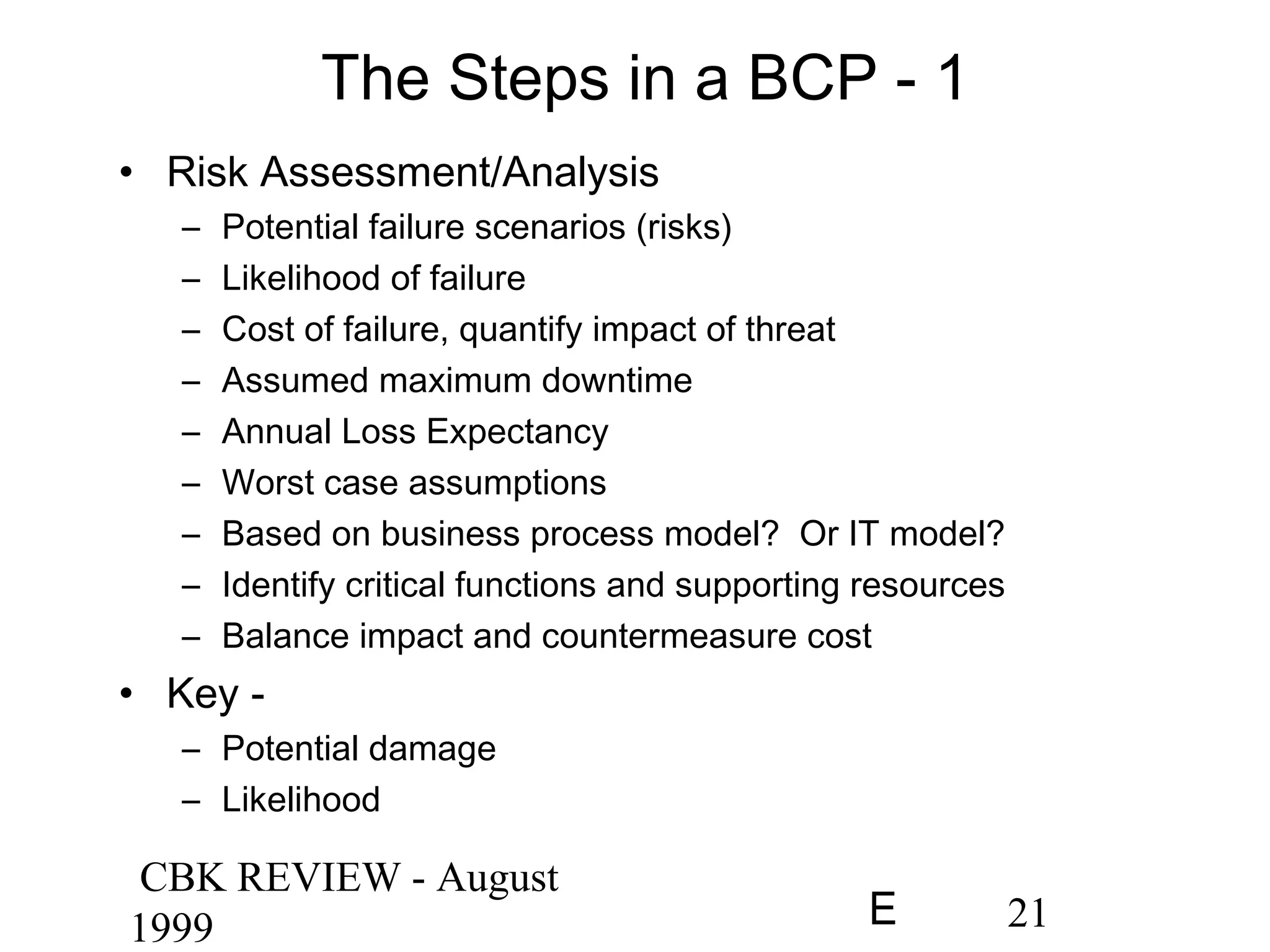 Cissp business continuity planning | PPT