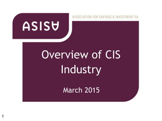 Overview of CIS
Industry
March 2015
1
 