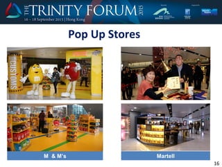 Pop Up Stores
16
MartellM & M’s
 