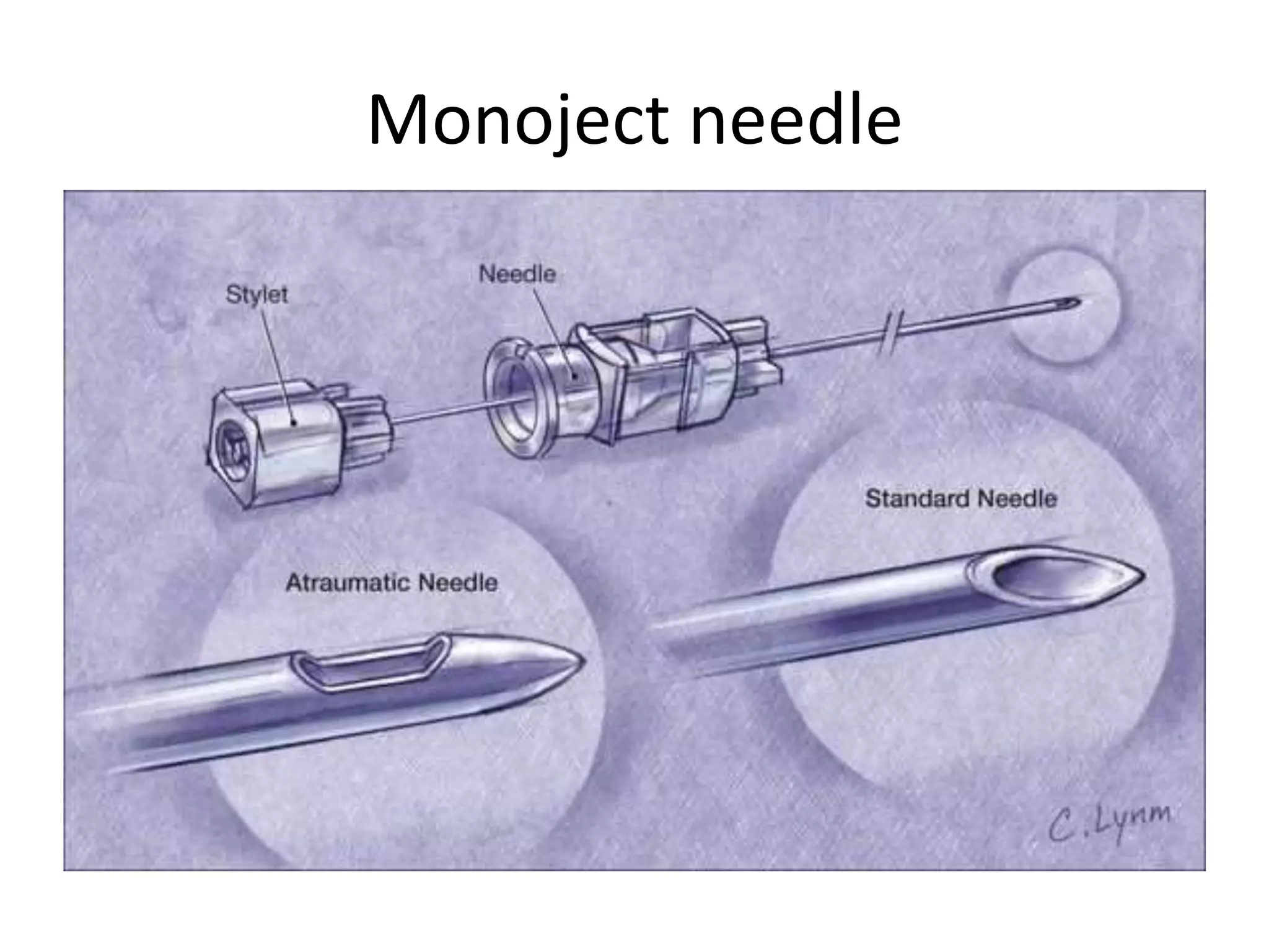 Monoject needle
 