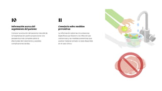10
Conocer la evolución del paciente más allá de
la hospitalización podría proporcionar una
perspectiva más completa sobre la
efectividad del tratamiento y posibles
complicaciones tardías.
Información acerca del
seguimiento del paciente
11
La información sobre las circunstancias
específicas que llevaron a la infección por
cisticercosis y las medidas preventivas que
podrían haberse tomado no está disponible
en el caso clínico.
Consejería sobre medidas
preventivas
 