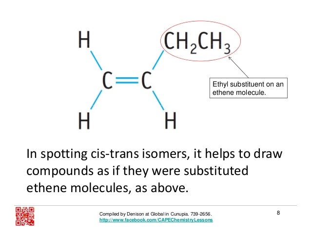 Cis-Trans Isomerism In Organic Compounds For CAPE Unit 2 Chemistry St…