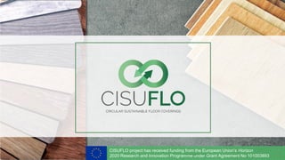 1
1
CISUFLO project has received funding from the European Union’s Horizon
2020 Research and Innovation Programme under Grant Agreement No 101003893 1
 