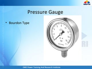 Pressure Gauge
• Bourdon Type
 
