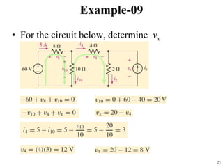 Example-09
• For the circuit below, determine vx
25
 
