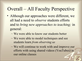 CIT 2011 - Three Faculty reflect on YouTube for lessons