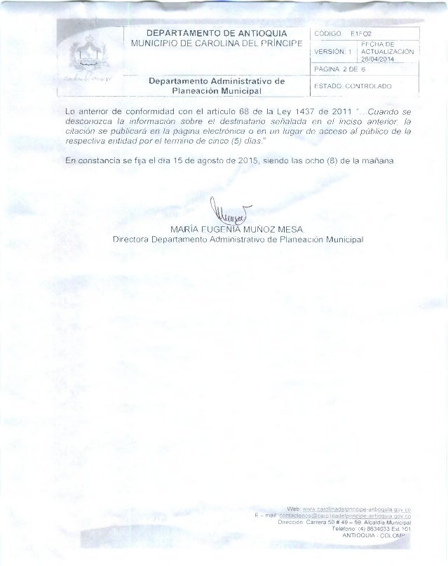 Citacion a vecinos colindantes