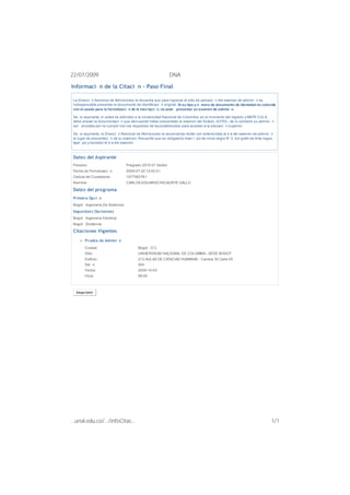 22/07/2009                                DNA

,IU Fy HOL Fy 3 VLD
QRPD LQG  W LQ DR)Q O
          D D    

 / L F L D LQ O H$ PLLQ VO F HG X DDLJH D L HD OD LQG O [PH HD PLLQH
  D'U F Q1 F D G VR H  U X UDT HS U UV U O W G S F F H D QG 
     H y     R G            HH            Q    DVLR     L y    H       G Vy V
 LGV H V EHSH H WU O R X Q HLH WF F QRLL O L XW R ~ UH R X QRG  H W D RF LFG
 Q LS Q D OUV QD  F PH W G  QL D L U Q   S Q PHRG  F PH WHL QL GQ RQ LH
                   HG      R  G I y
                                  L      J D V L 
                                             6             G         G G
 F QHV G DDO U O D LQG   V U Fy  RS GiSH H WU XH D QG G Vy 
  R O D RS U I PDL Fy HO L FL L  R UUV QD [ PH HD PLLQ
     X        DR     ]      DQ S QQ                V

 6 x U V L QHL VH VD PL RDOQYULD D LQ O H OPED H O PH WH JVU0 7 Ë8 $
  H R SU W  WGH G W  8 L VG G1 F D G RR L QH
      D D VX             L
                         G  D   H        R             PR QR OH LW  $ 5 / 
                                                                 G U   R
 G E Q [UD R X Q F QT HG PX VUD HUV QD RH[PH  O VD R ,) 6 HO QUU XD PLLQ
  H HD HD  F PH W L X H H W K E U H H WG O D QG  WG  ( G  F W L V G Vy
           OG      Dy          H     S         H    H(            R R DR
 V UQ OG RRF PSLF QOVUT LL VG   VD OF R DDD F G U  G F F Q X HLU
  HiD XD DS U 
              Q X O   XV R HO  WEH L VS UFH H O H X D L  S U 
                    UR R H    W   HH       G           DD       yV    R

 6 x U V L QH L FLQ D LQ O H$ PLLQ VO F PLQ DY L U R QHLU D  t O [PH H G Vy
  H R SU W 'U F  F D G VR H  U R H G VW  QD WU L GD GDG  D QG  PLL
      D D O H y1 R G
              D                       HH        L DF       RG    O   HH       D    Q
 H J U HSH H WF QG XHD Q 5 F HG X VR O DRLD Ui LG  Q H Uƒ  RtUIHW WH U
  O D UV QD L HV [PH  H X UHT HH EL WU W H S HPLDQ JD1   O DRG  DQ JD
   O
   X G          y                         J  RU O ]                E J     L
                                                                             Q
 WMOS E U G U O tH[PH 
 DDi L RU R  D O D Q
      ] D HG G H



 ' WV HVL QH
  DR  O SU W
     G $ D
 3R H R
  UF V                3H UG   H H
                        UJD R   G V
                                   6
 ) F DG RPDL F Q
  H K H) U OD L 
             ] y           
                           
  G O G LG G Q 
  H XD HX D D L
               D      
                        
 1 PEH
  R U                  5 2 ' $ ' ,$ 5 (* / 2
                        $ / 6( 8 5 25  8 7 $ /

 ' WV HU JD
  DR  O R UPD
     G S
 3 L US LQ
  UPH D2 Fy
 % J W J QHLH6V PD
  R Ri, H LU ' LW V
       Q    D    H
 6 J Q DVS LQH 