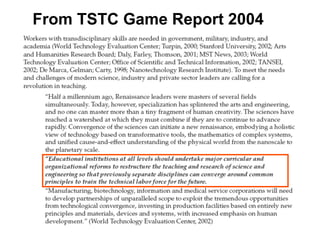 From TSTC Game Report 2004
 