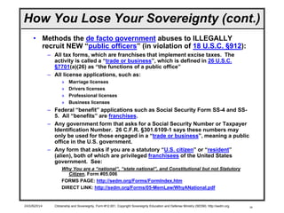 Sovereignty Application Citizenship and Sovereignty, Form #12.001