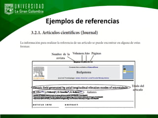 Ejemplos de referencias
 