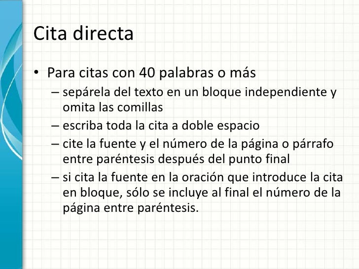 Citas, resúmenes y parafraseo