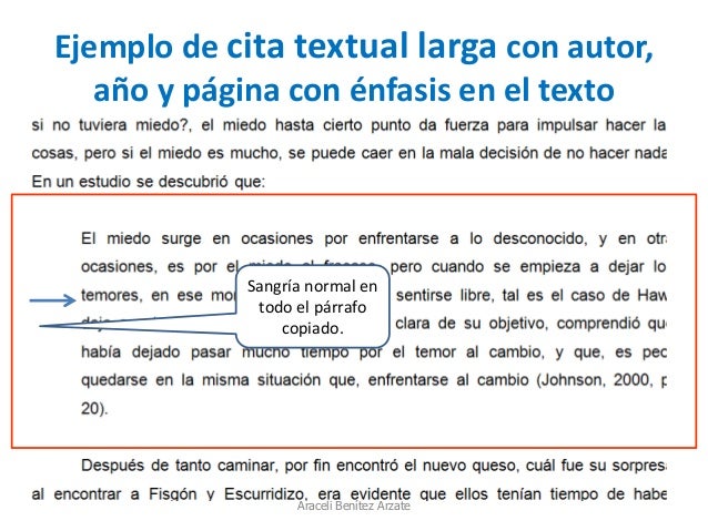 Citas textuales apa 2017enero