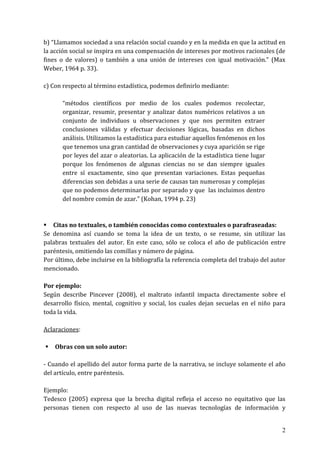 Citas y referencias - Universidad Nacional de La Plata