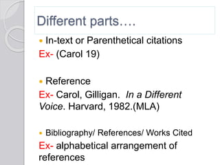 Mla Citation And Referencing