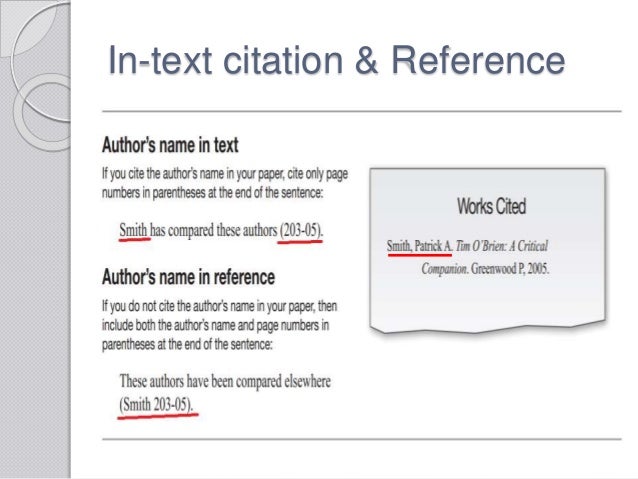 MLA Citation and Referencing