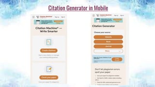 Citation Generator in Mobile
 