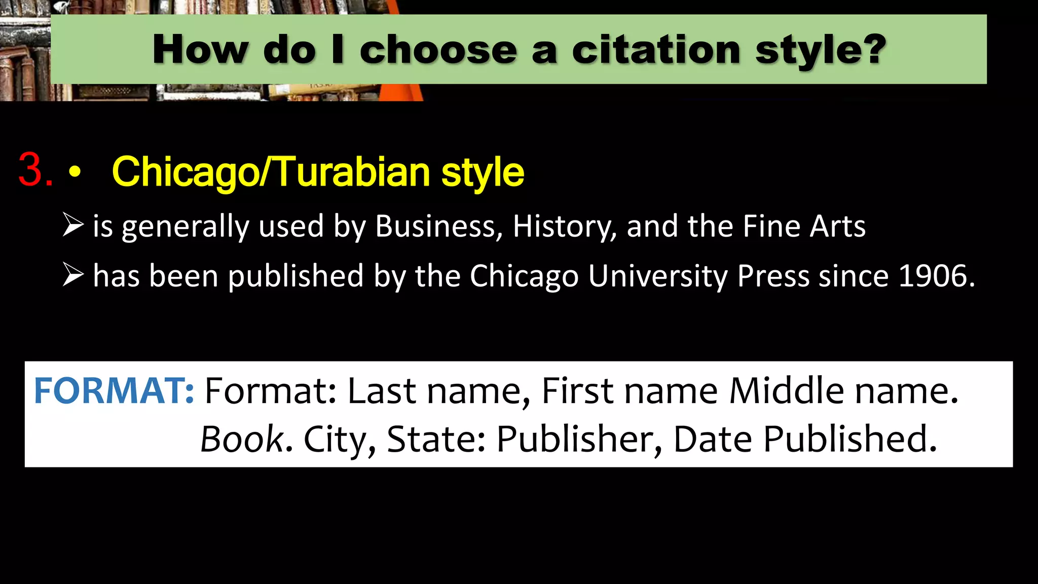 Citation and Citation styles PPTX