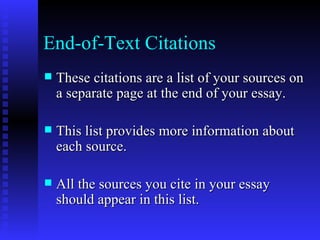 Citation And Documentation Citation And Documentation