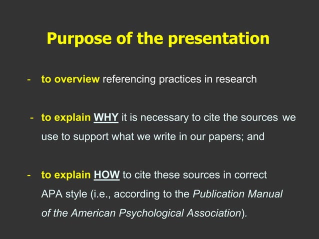 Citation and referencing in research work | PPSX | Science