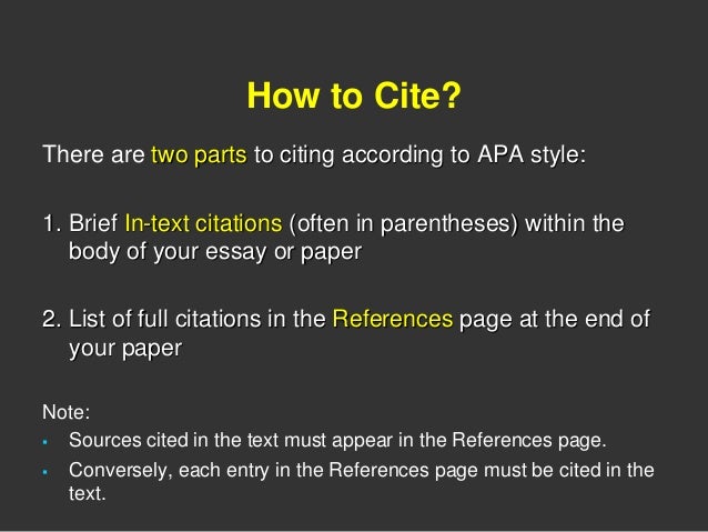 Citation And Referencing In Research Work Citation And Referencing In Research Work