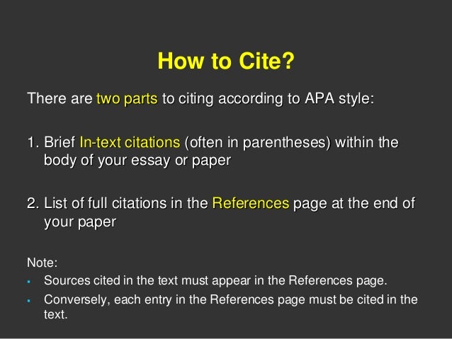 How to cite term paper