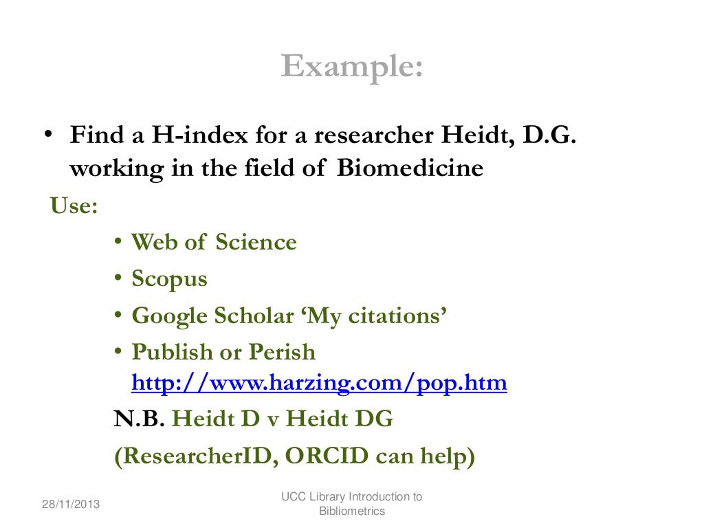Citation impact an introduction to bibliometrics for