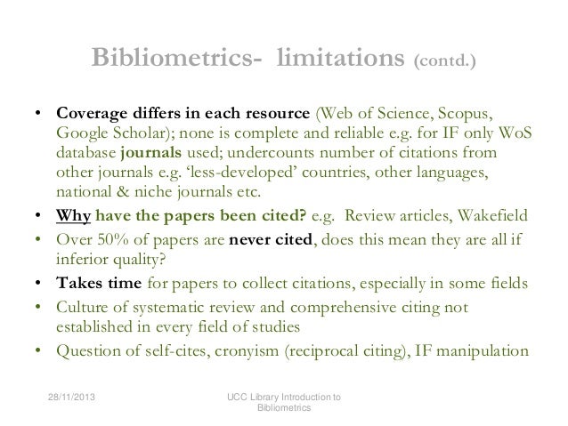 Citation impact an introduction to bibliometrics for