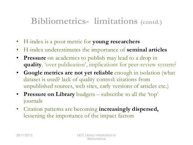 Citation impact an introduction to bibliometrics for