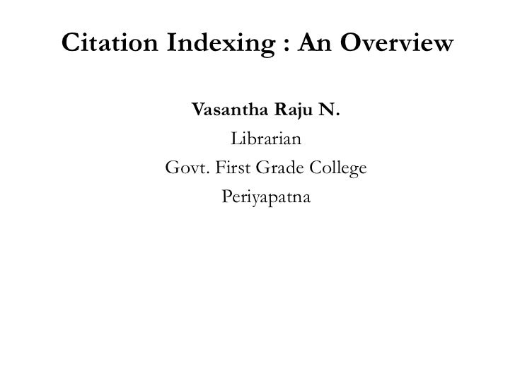 Citation indexing