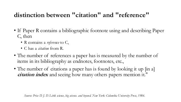 Citation metrics
