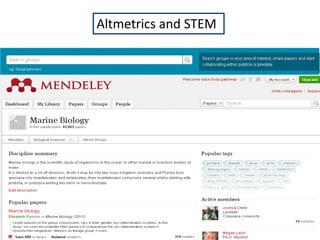 Altmetrics and STEM
 