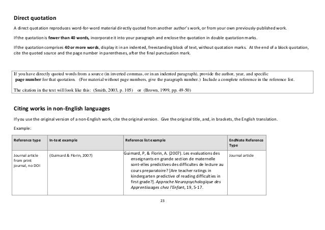 Citation Of Sources