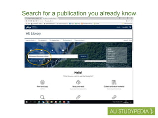 Search for a publication you already know
 