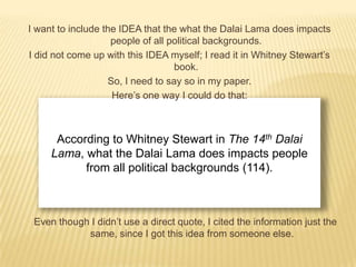 What if you take an idea from a source and use it in your paper, BUT you don’t use the exact quote?Do you still have to Cite it?