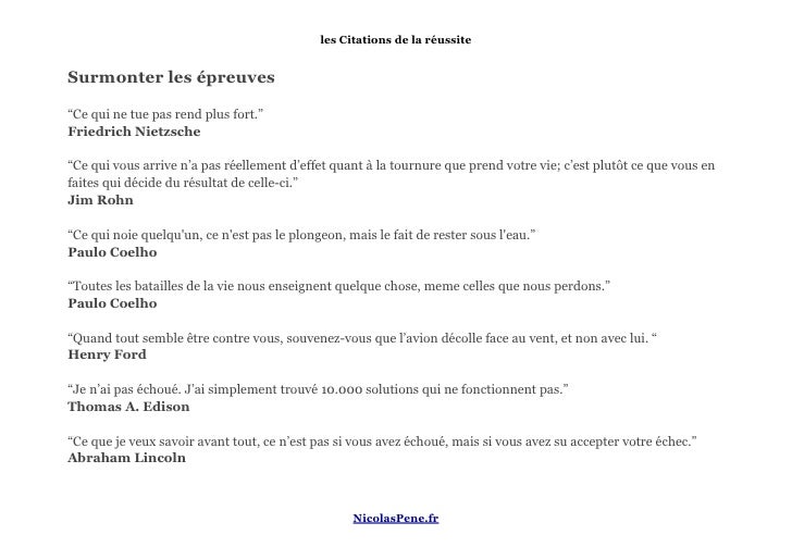 Citations Reussite From Nicolas Pene Citations Reussite From Nicolas Pene
