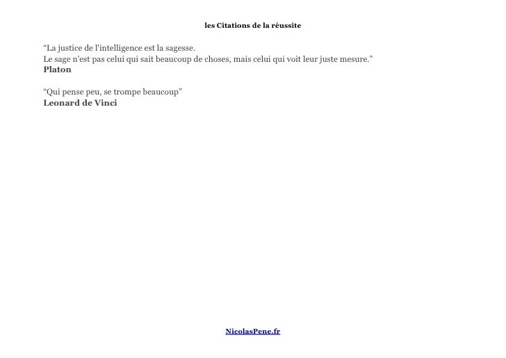 Citations Reussite From Nicolas Pene