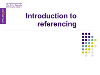 Introduction to referencing 