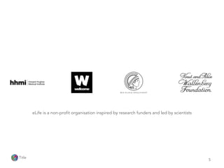 5
eLife is a non-profit organisation inspired by research funders and led by scientists
Title
 