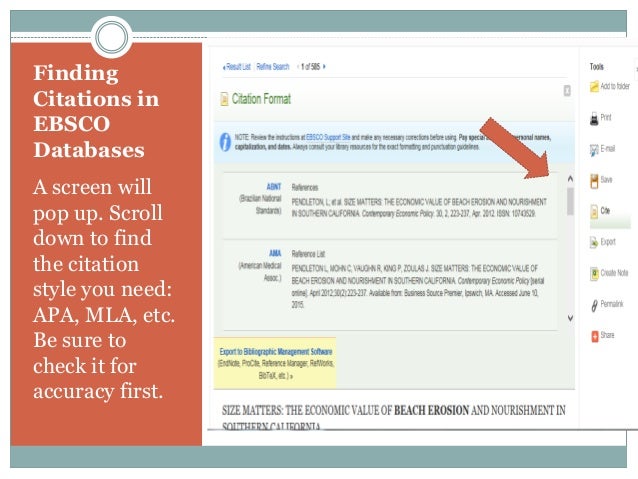 Citations In Databases