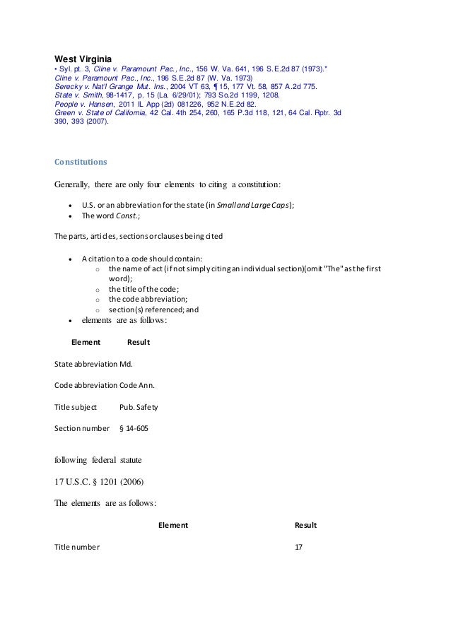 Citations of u.s courts and major rules for signals in