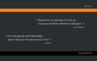 Quand on ne sait pas où l’on va,
tous les chemins mènent nulle part.
Henry Kissinger
Il n’est pas de vent favorable
pour celui qui ne sait pas où il va.
Sénèque
5958 
 