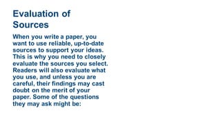 English Comp Modular Citations Slides for CLEP English composition modular | PDF